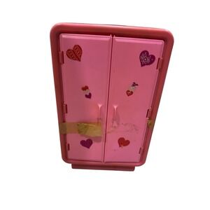 Vintage 1977 1978 Barbie Dream Furniture Collection Armoire Pink Hangers #2471